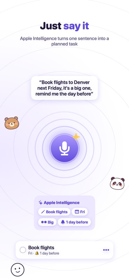 TaskXP screenshot: voice