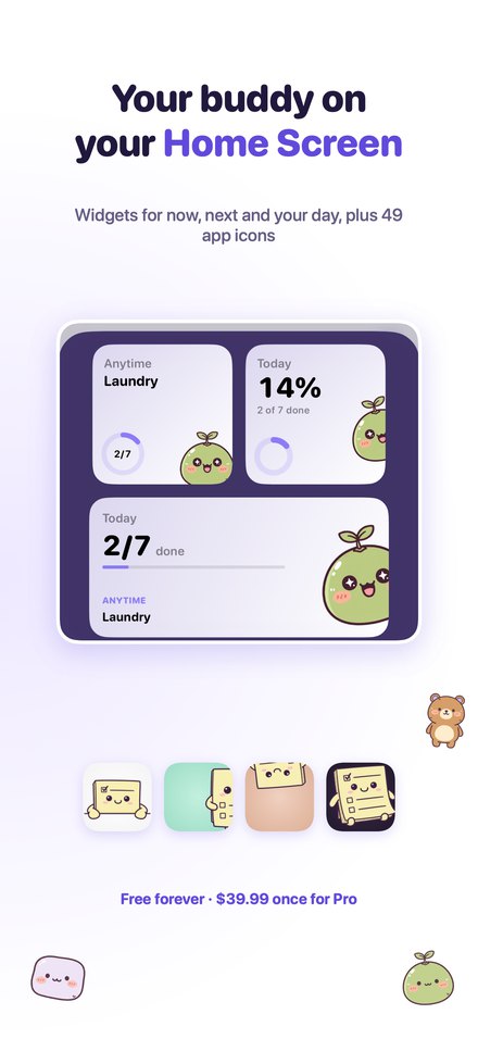 TaskXP screenshot: widgets